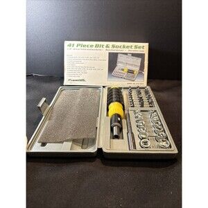 BRAND NEW PREMIUM 41 PC BIT & SOCKET SET 1/4" DRIVE SAE & METRIC  #010-7554 TOOL